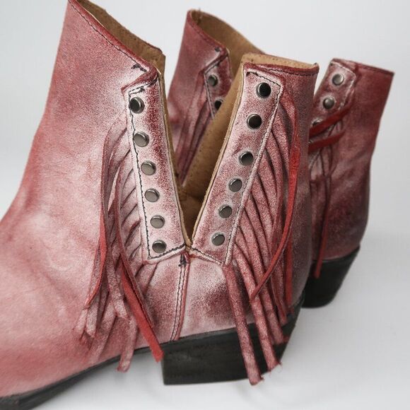 Circle G by Corral Purple Studded‎ Fringe Western Booties Size 9 - Picture 7 of 9